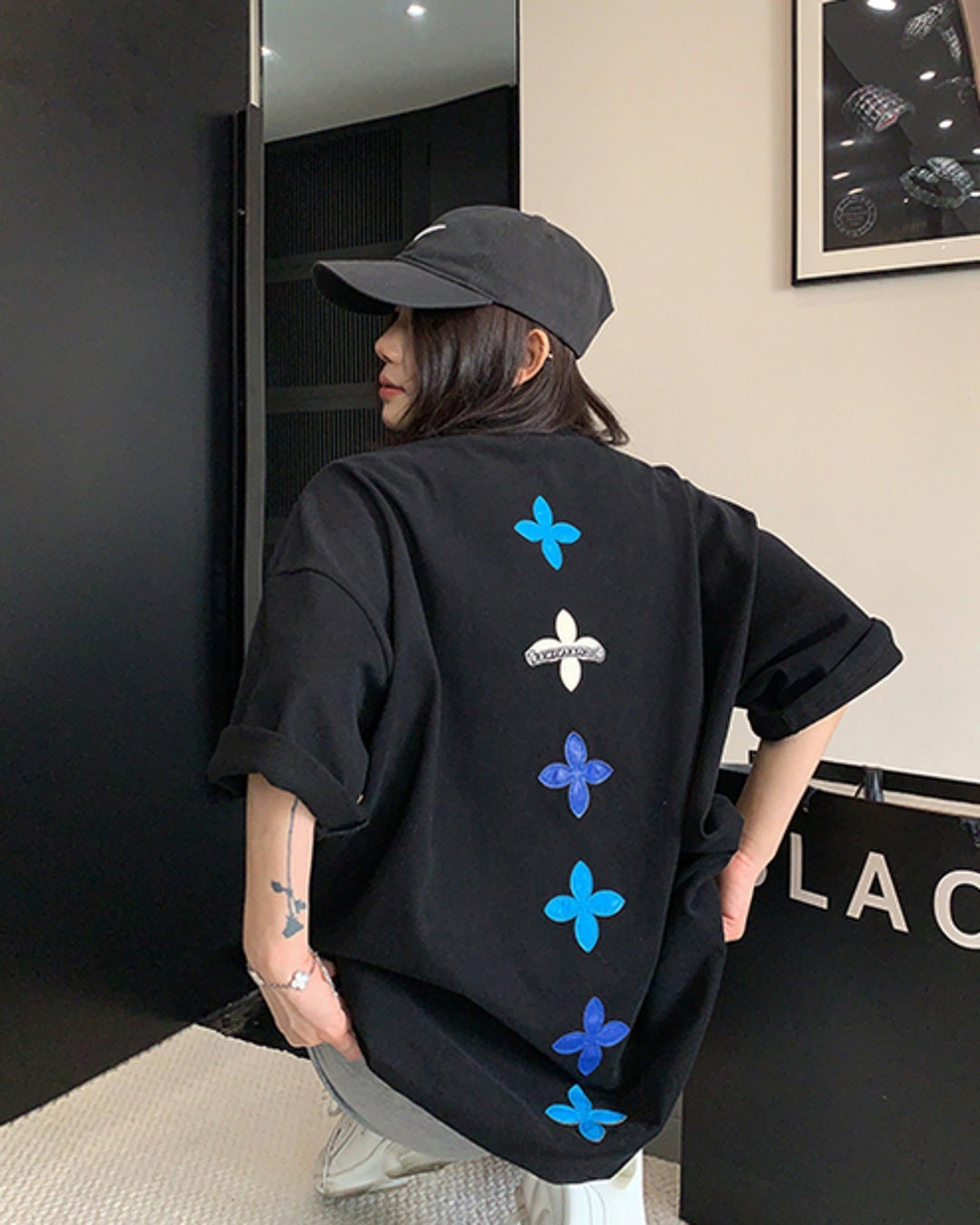 フラワーワッペンTシャツ SL888