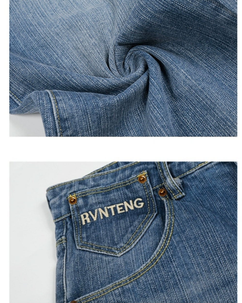 バックベルトデザインデニムパンツ SL891