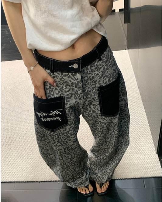 レオパード柄デニムパンツ SL894