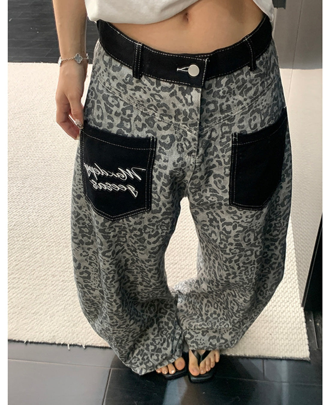 レオパード柄デニムパンツ SL894