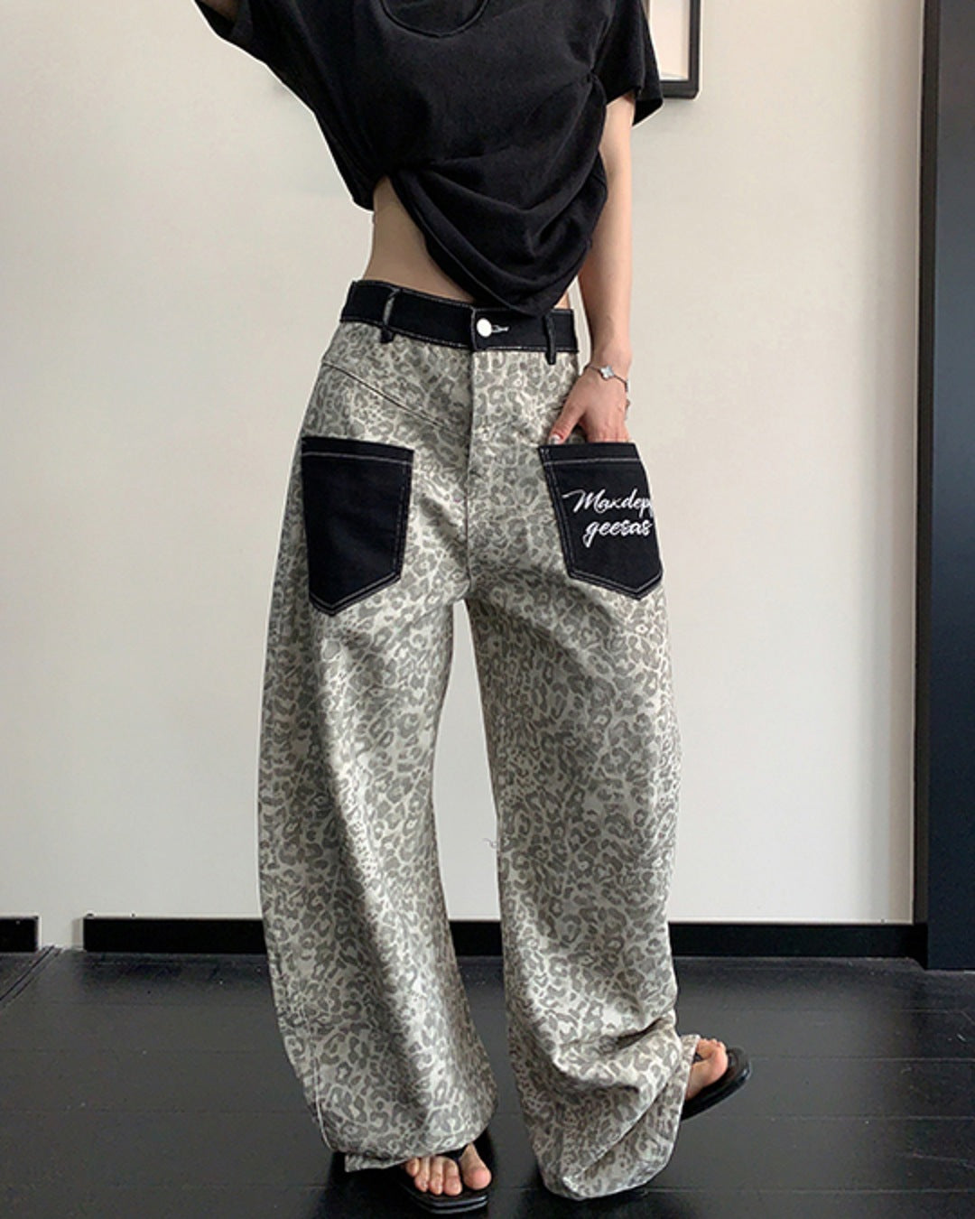レオパード柄デニムパンツ SL894 – THE SOL93