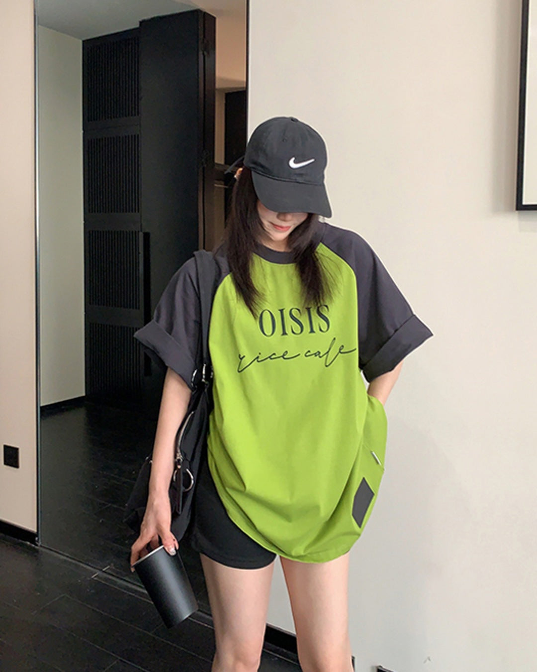ロゴプリントラグランTシャツ SL905