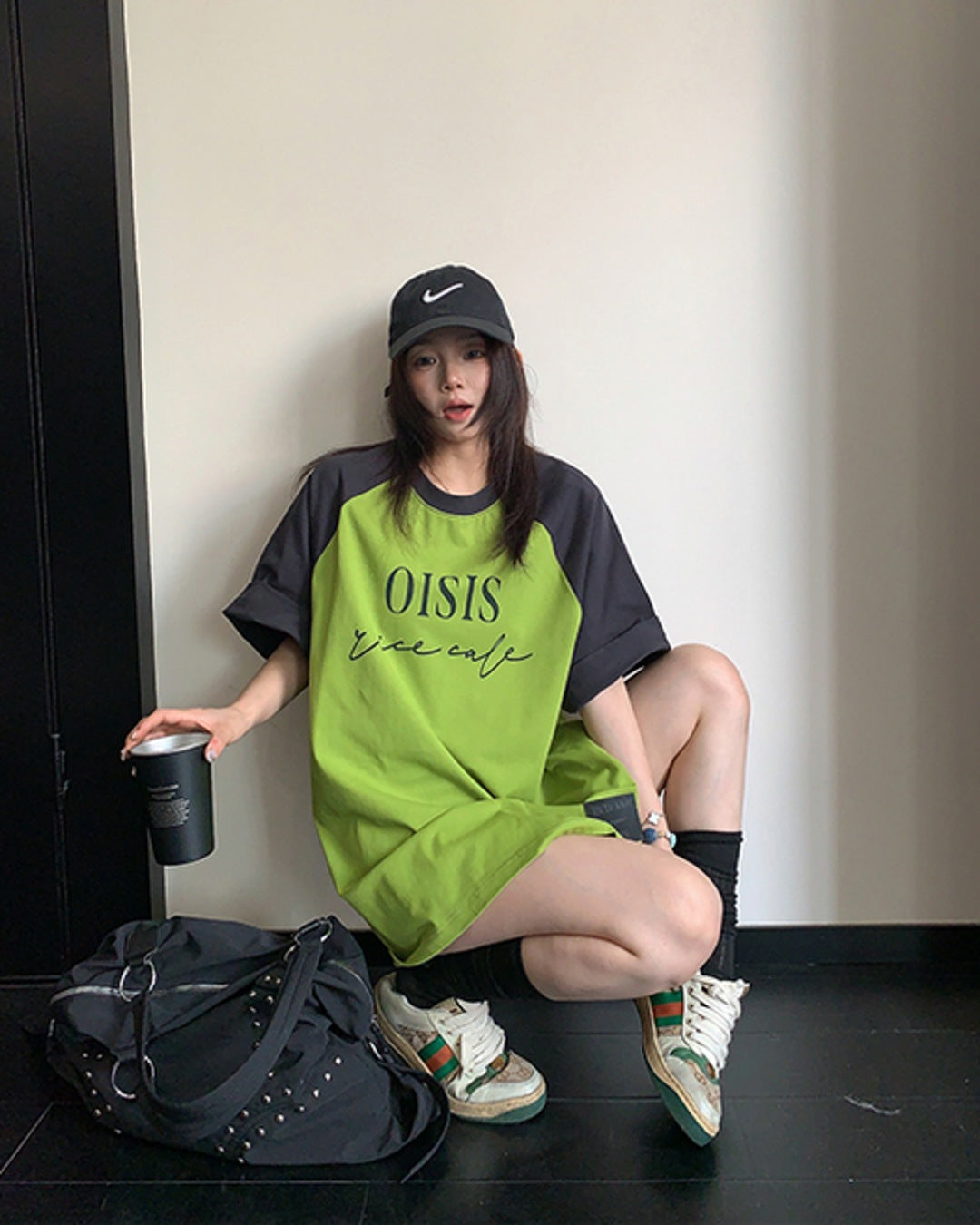 ロゴプリントラグランTシャツ SL905