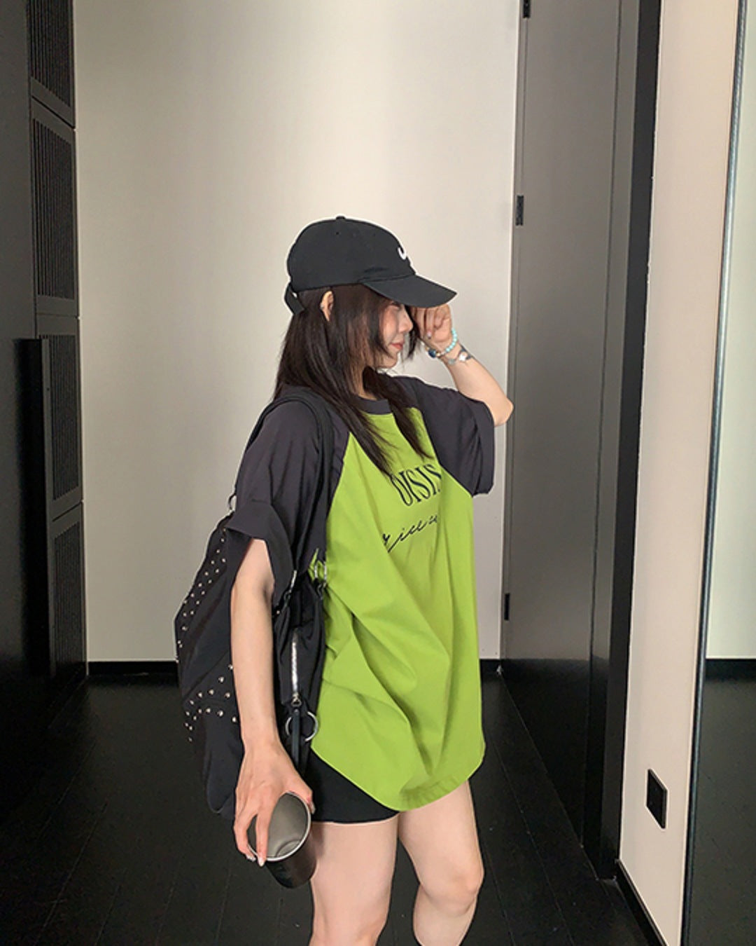 ロゴプリントラグランTシャツ SL905