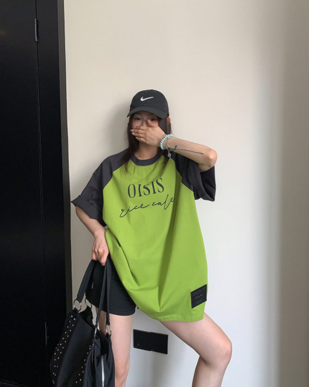ロゴプリントラグランTシャツ SL905