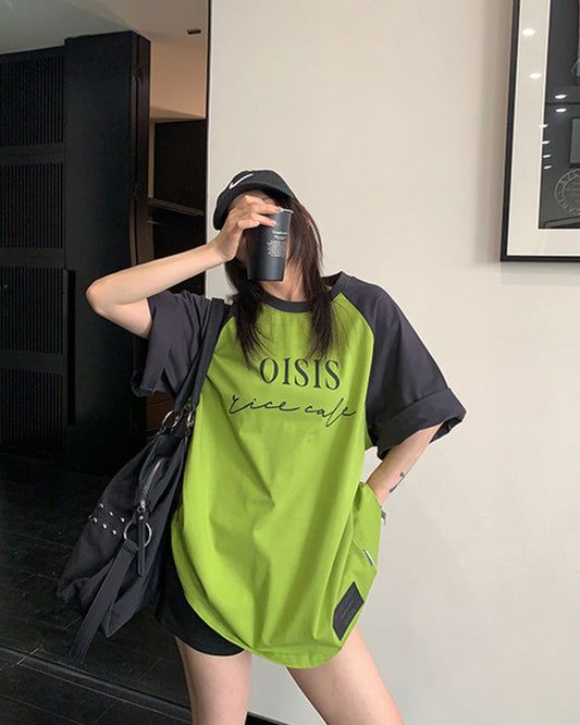 ロゴプリントラグランTシャツ SL905