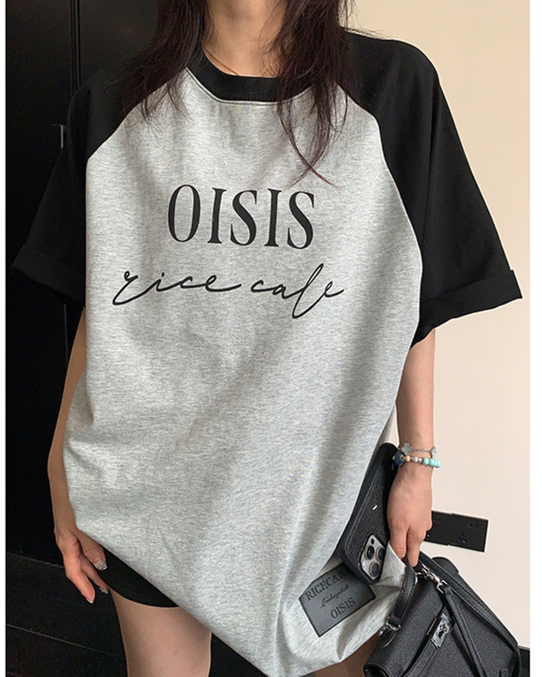 ロゴプリントラグランTシャツ SL905