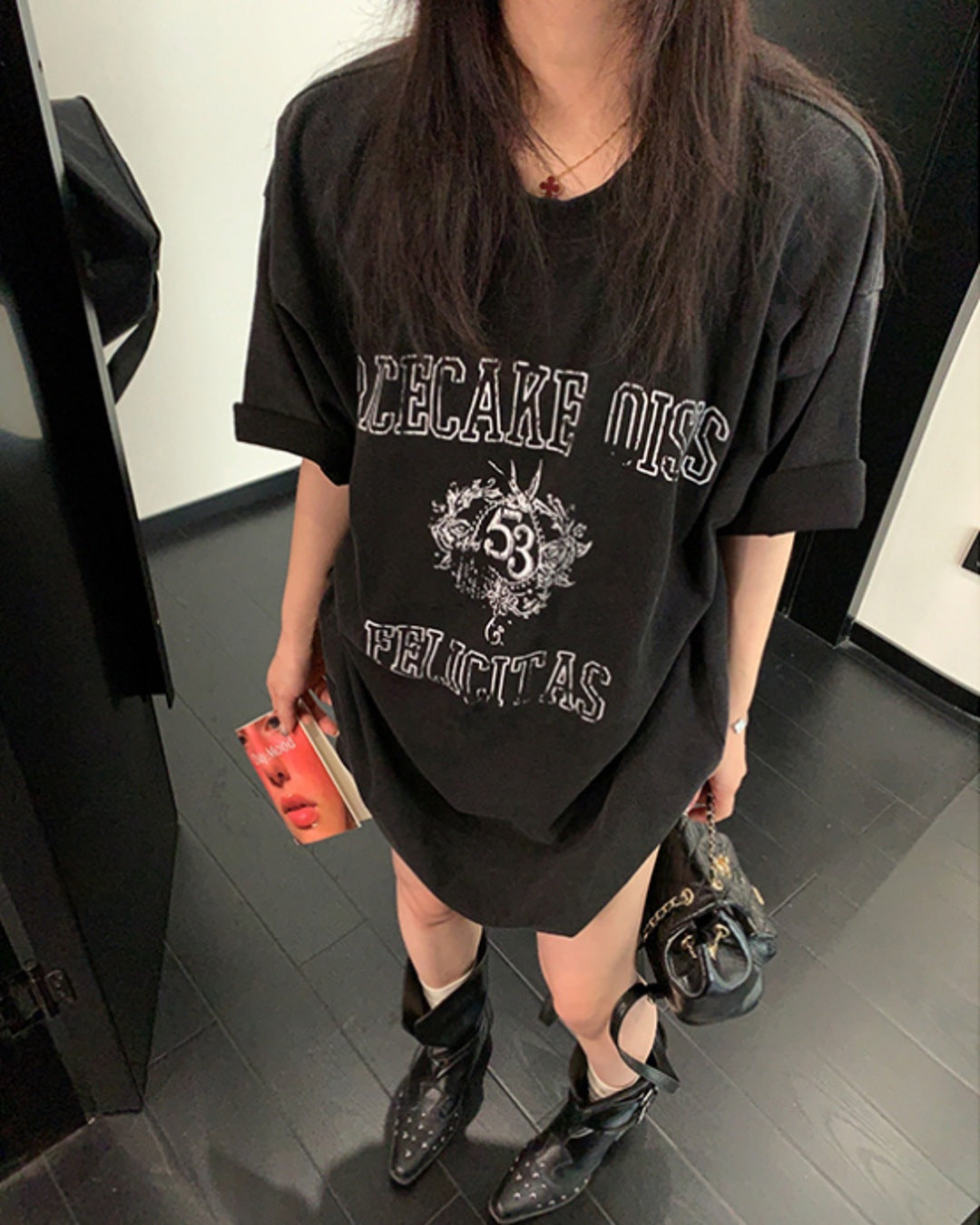 ヴィンテージライクプリントTシャツ SL909