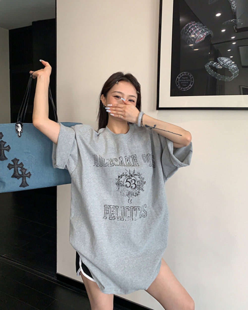 ヴィンテージライクプリントTシャツ SL909