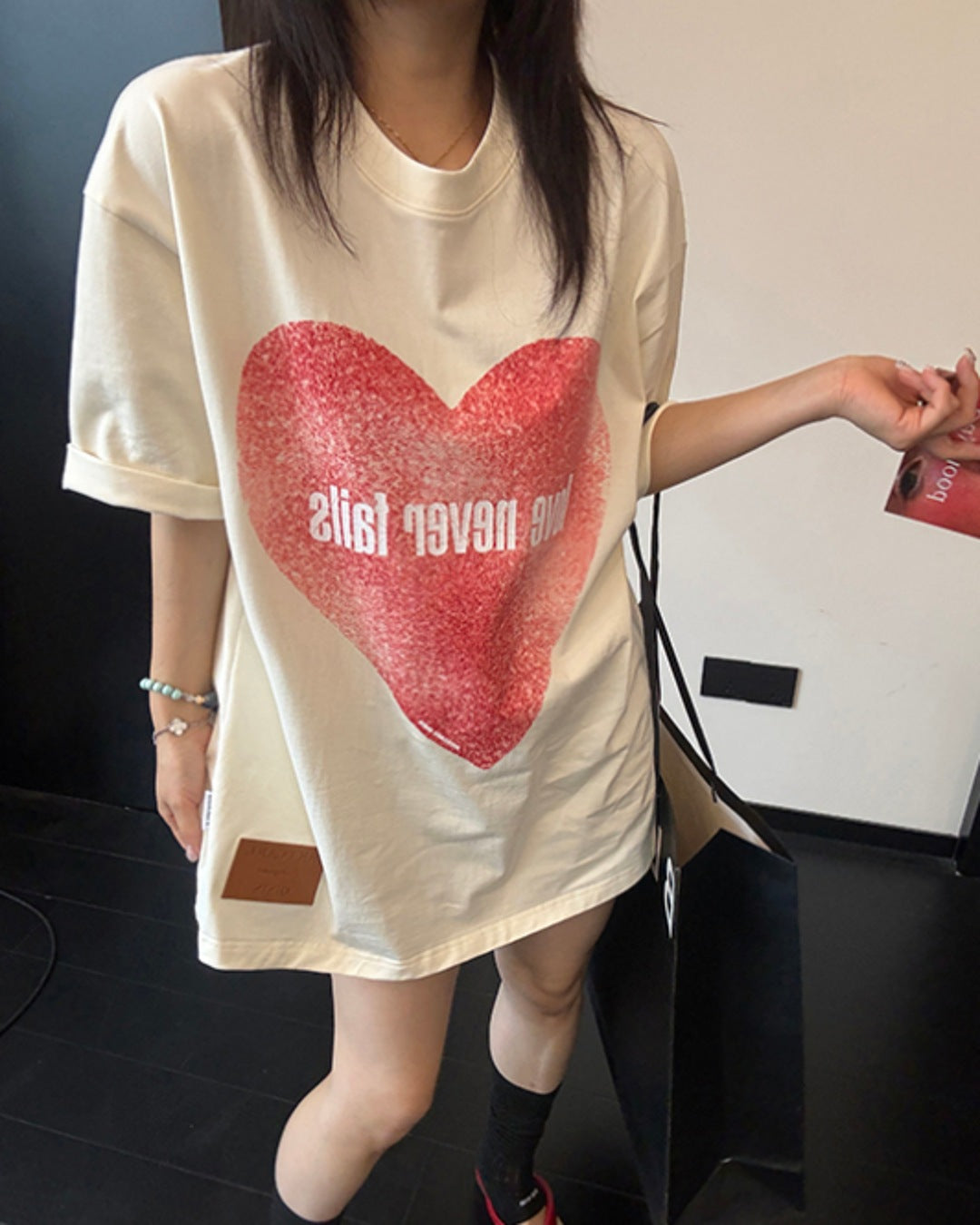 ビッグハートプリントTシャツ SL908