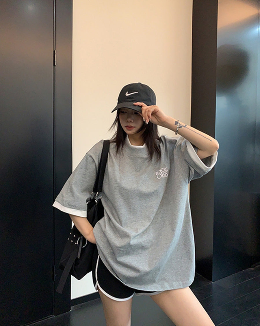 レイヤードライクTシャツ SL923