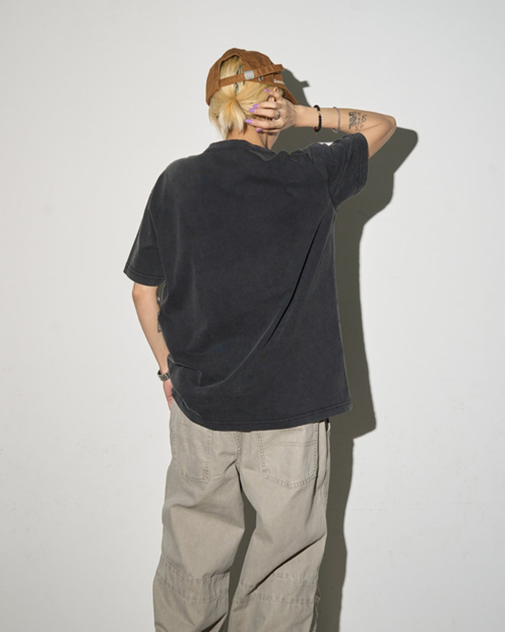 ヘンリーネックヴィンテージライクTシャツ SL928