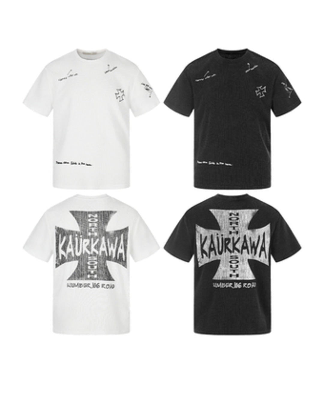 クロスデザインプリントTシャツ SL933
