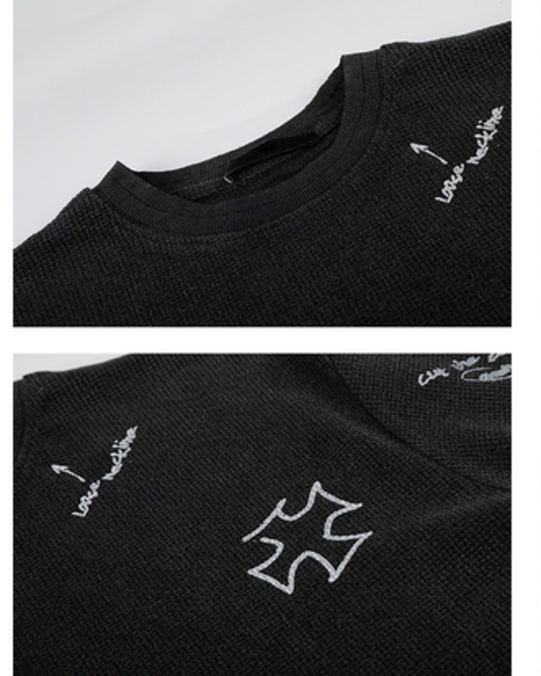 クロスデザインプリントTシャツ SL933