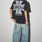 クロスデザインプリントTシャツ SL933