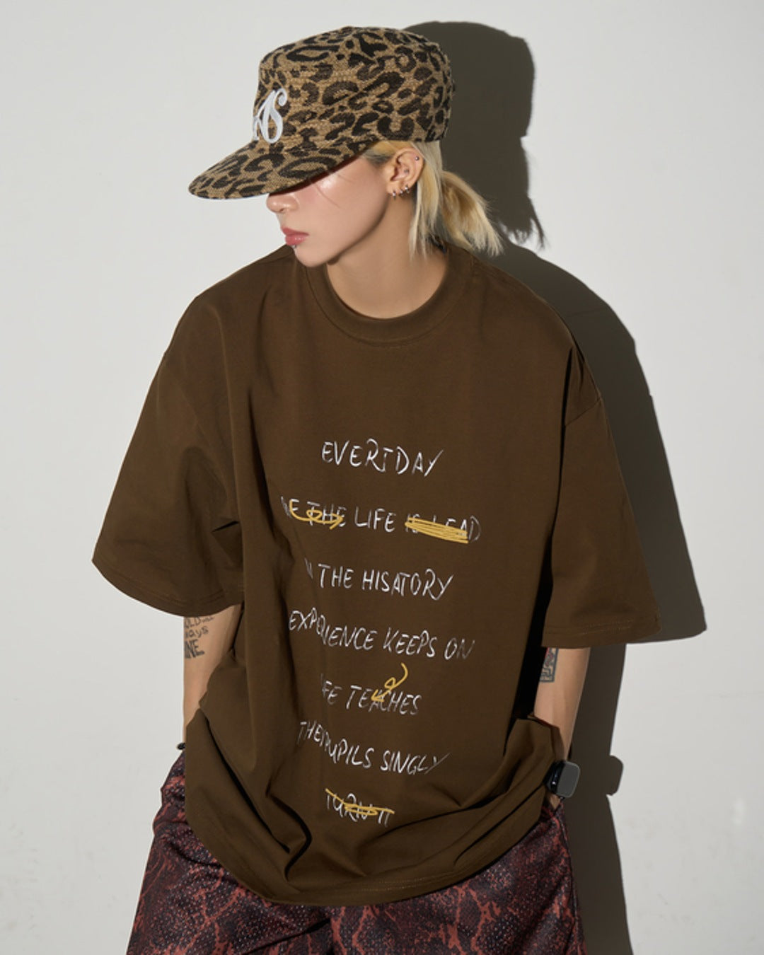 レタープリントTシャツ SL942