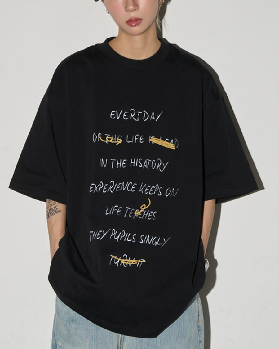 レタープリントTシャツ SL942