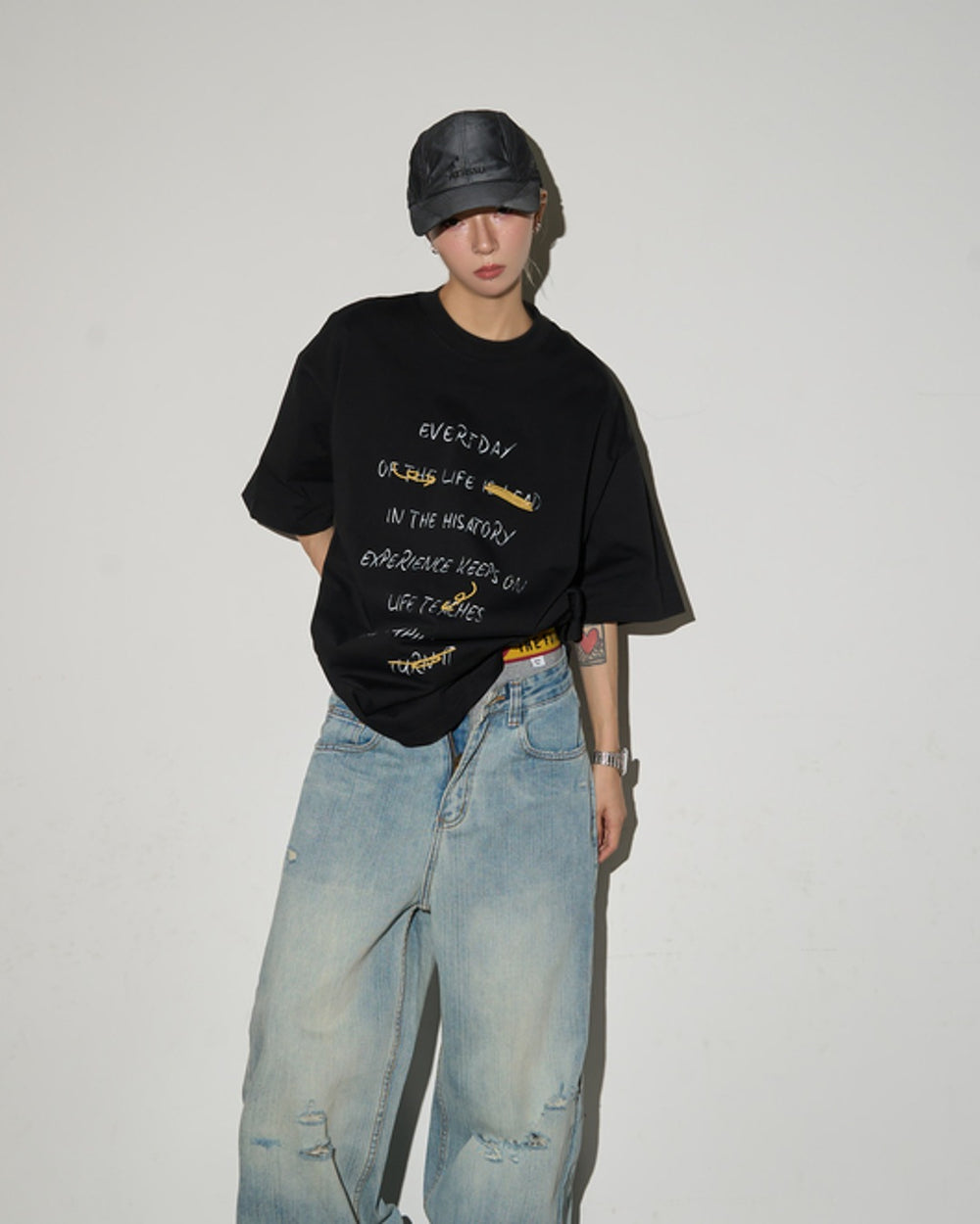 レタープリントTシャツ SL942