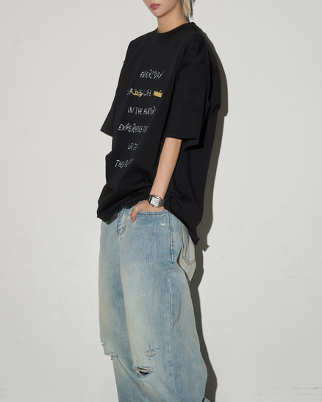 レタープリントTシャツ SL942