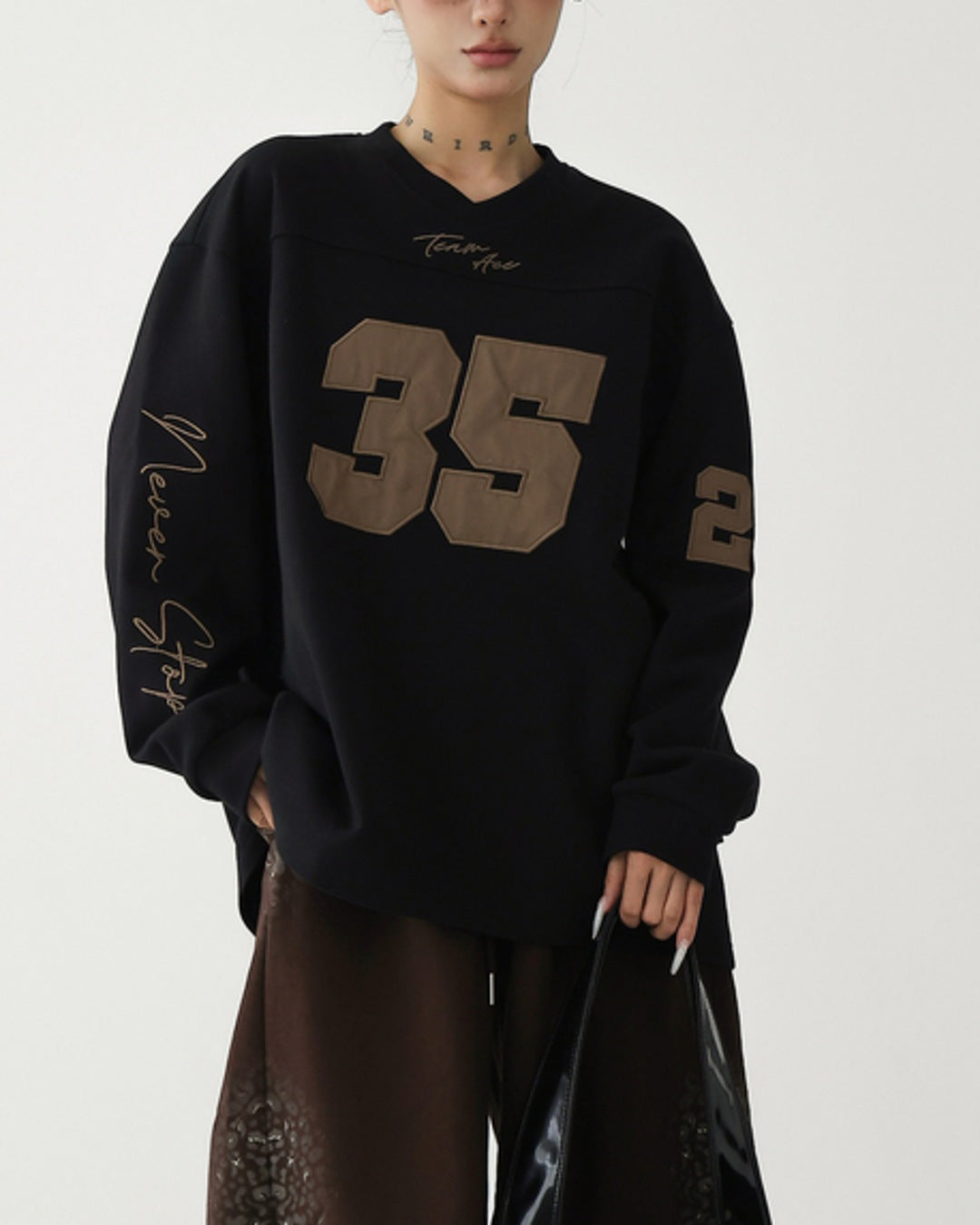 ナンバリングロングTシャツ SL947