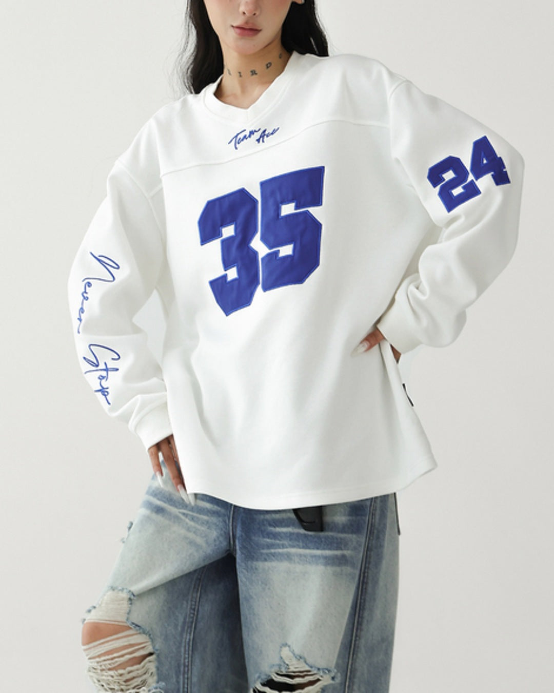 ナンバリングロングTシャツ SL947