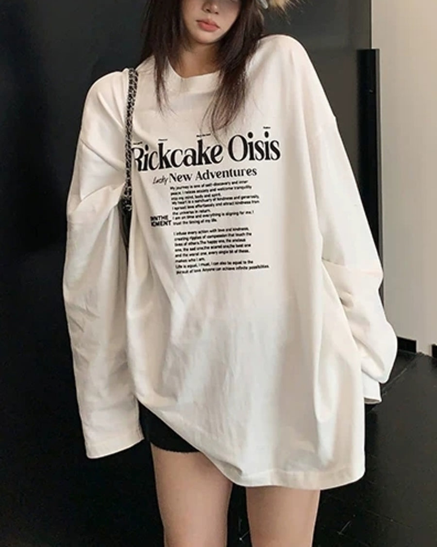 レタープリントロングTシャツ SL953