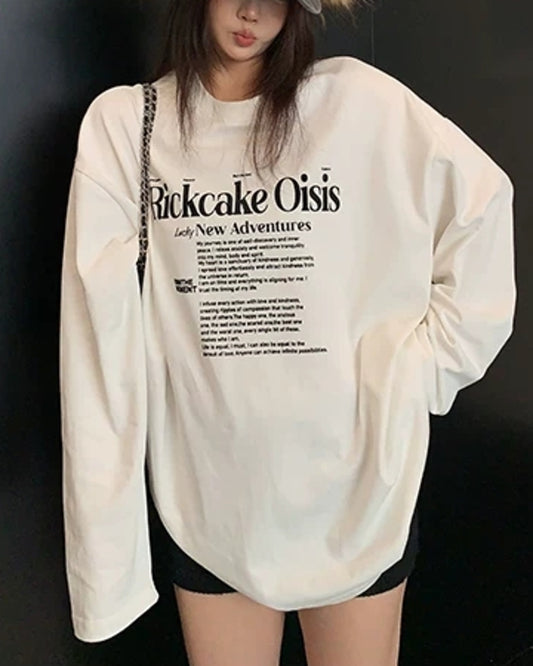 レタープリントロングTシャツ SL953