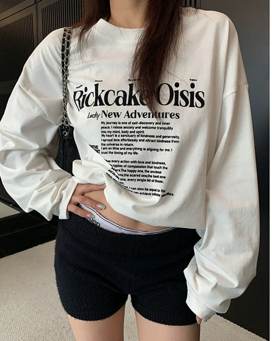 レタープリントロングTシャツ SL953