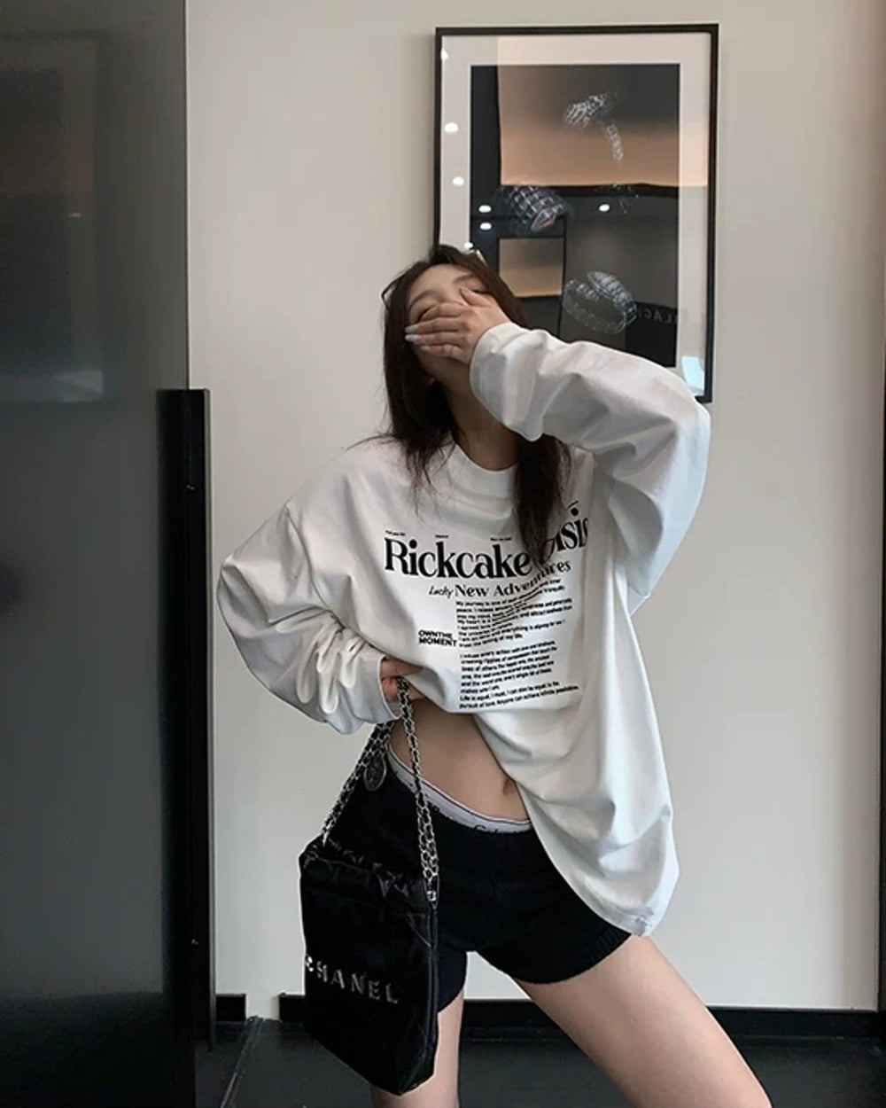 レタープリントロングTシャツ SL953