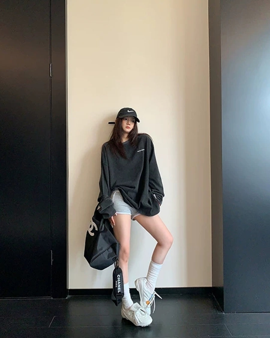 エンブロイダリーロゴロングTシャツ SL955