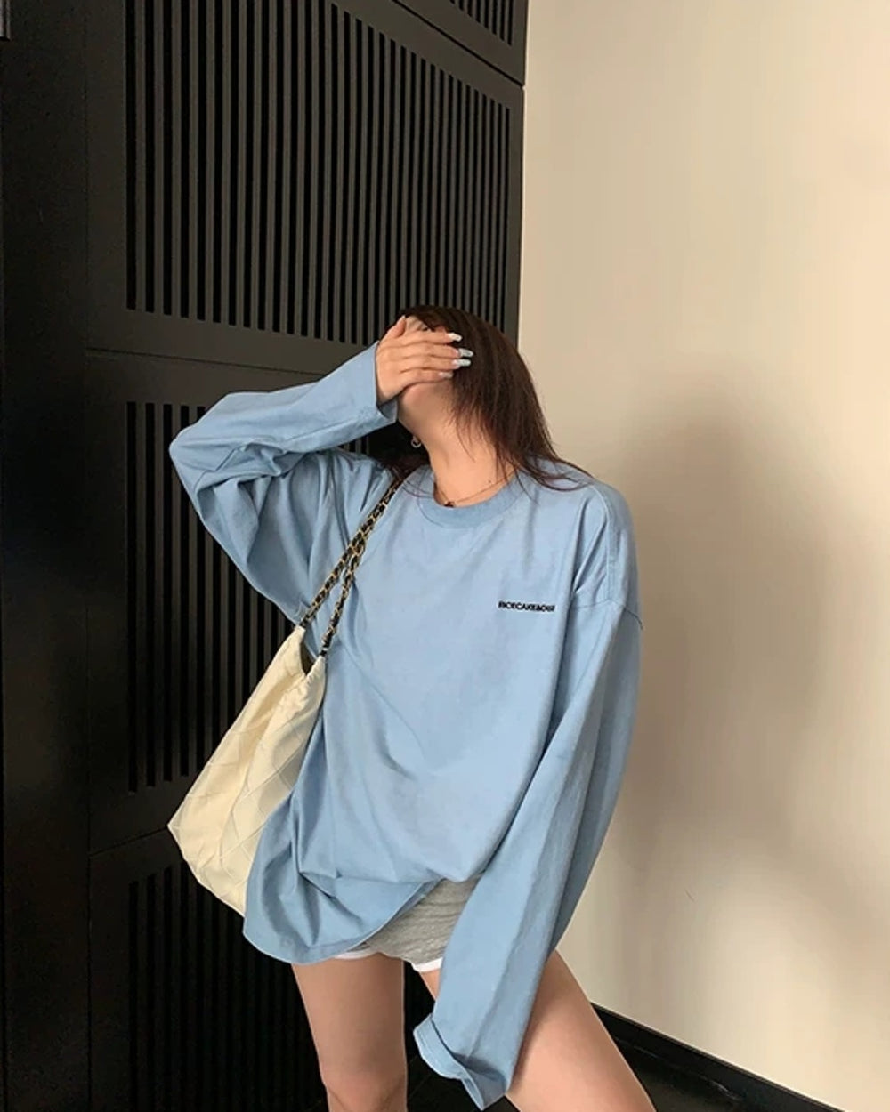 エンブロイダリーロゴロングTシャツ SL955