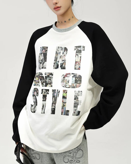 プリントラグランTシャツ SL961