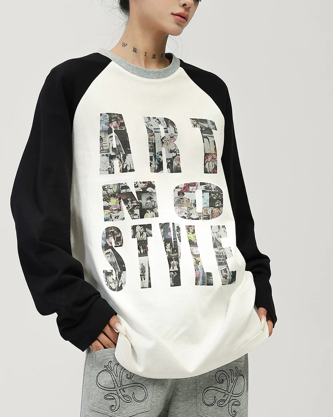 プリントラグランTシャツ SL961
