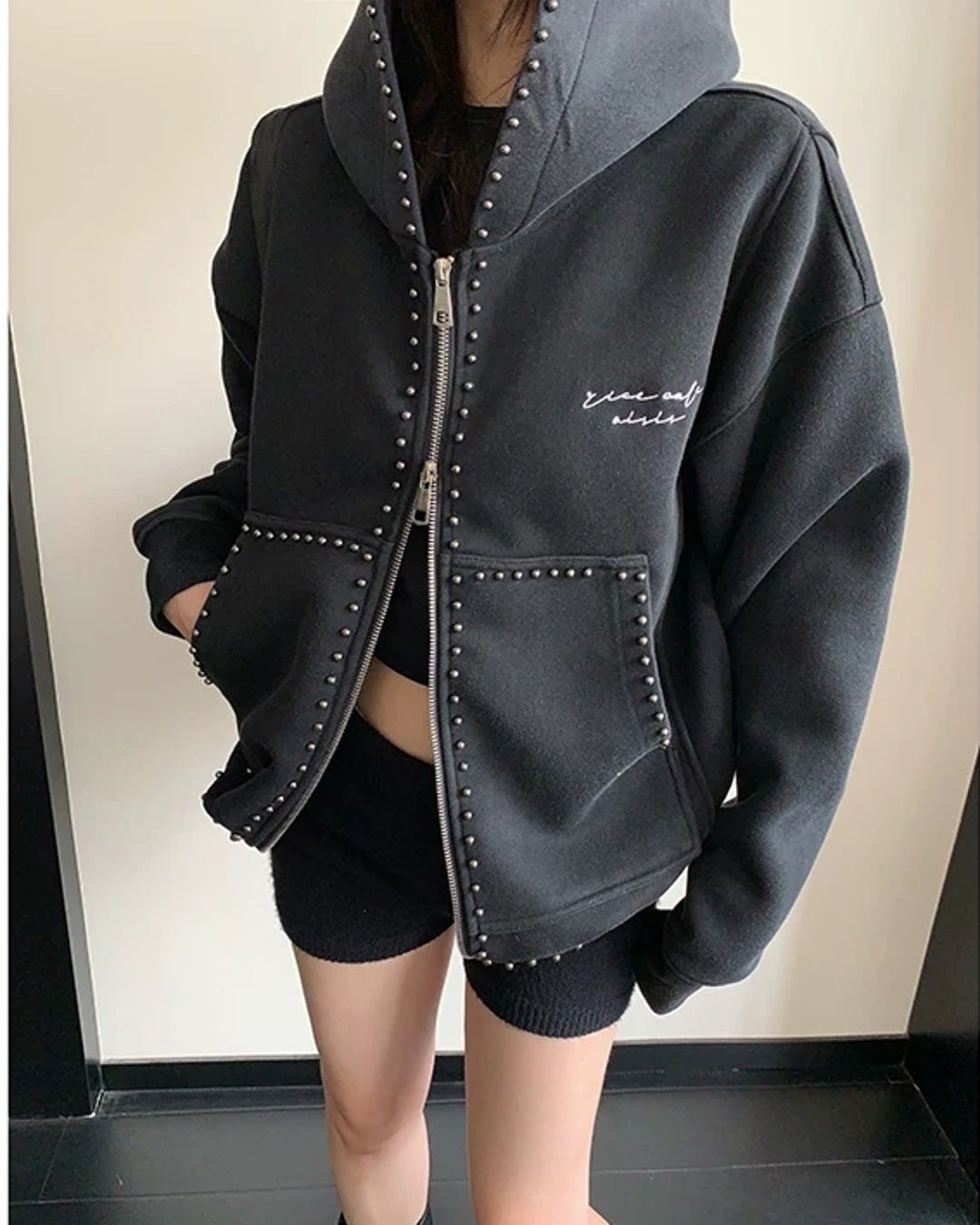 スタッズジップアップパーカー SL983