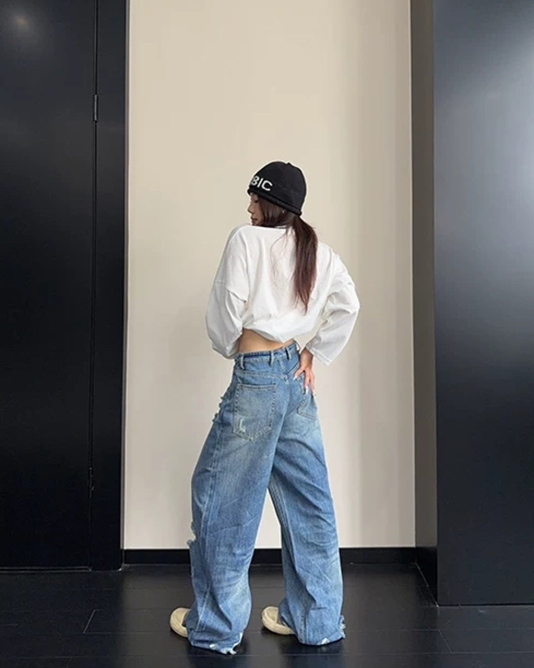 ダメージ加工デニムパンツ SL985