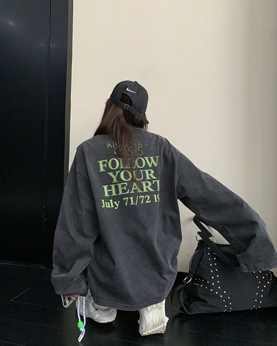 バックプリントロングTシャツ SL988