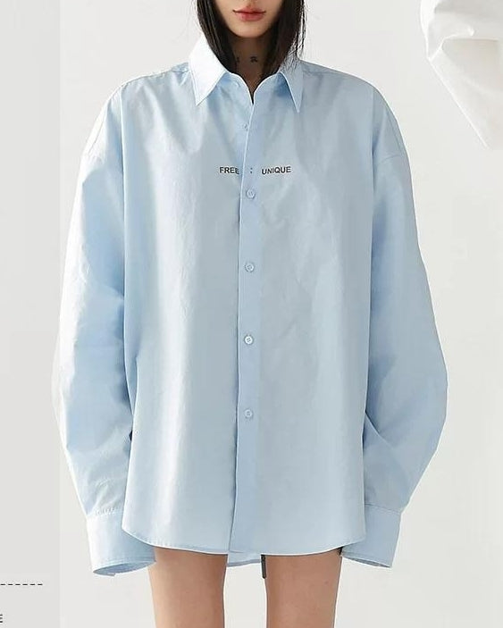 バックプリントロングスリーブシャツ SL852