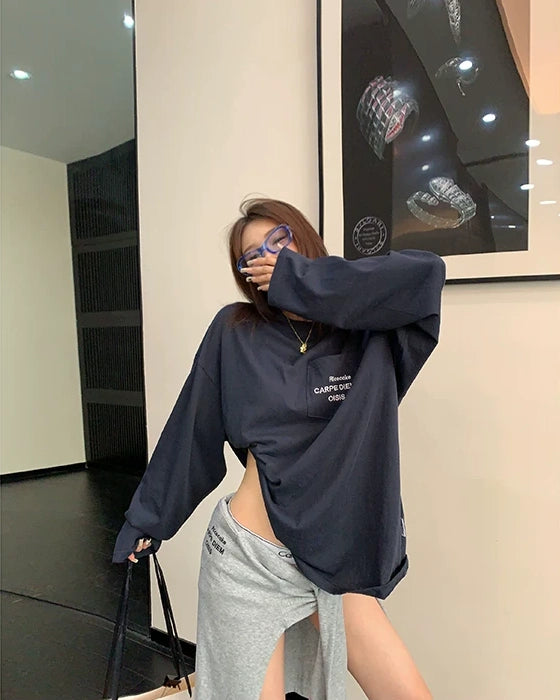 ミニマル長袖Tシャツ