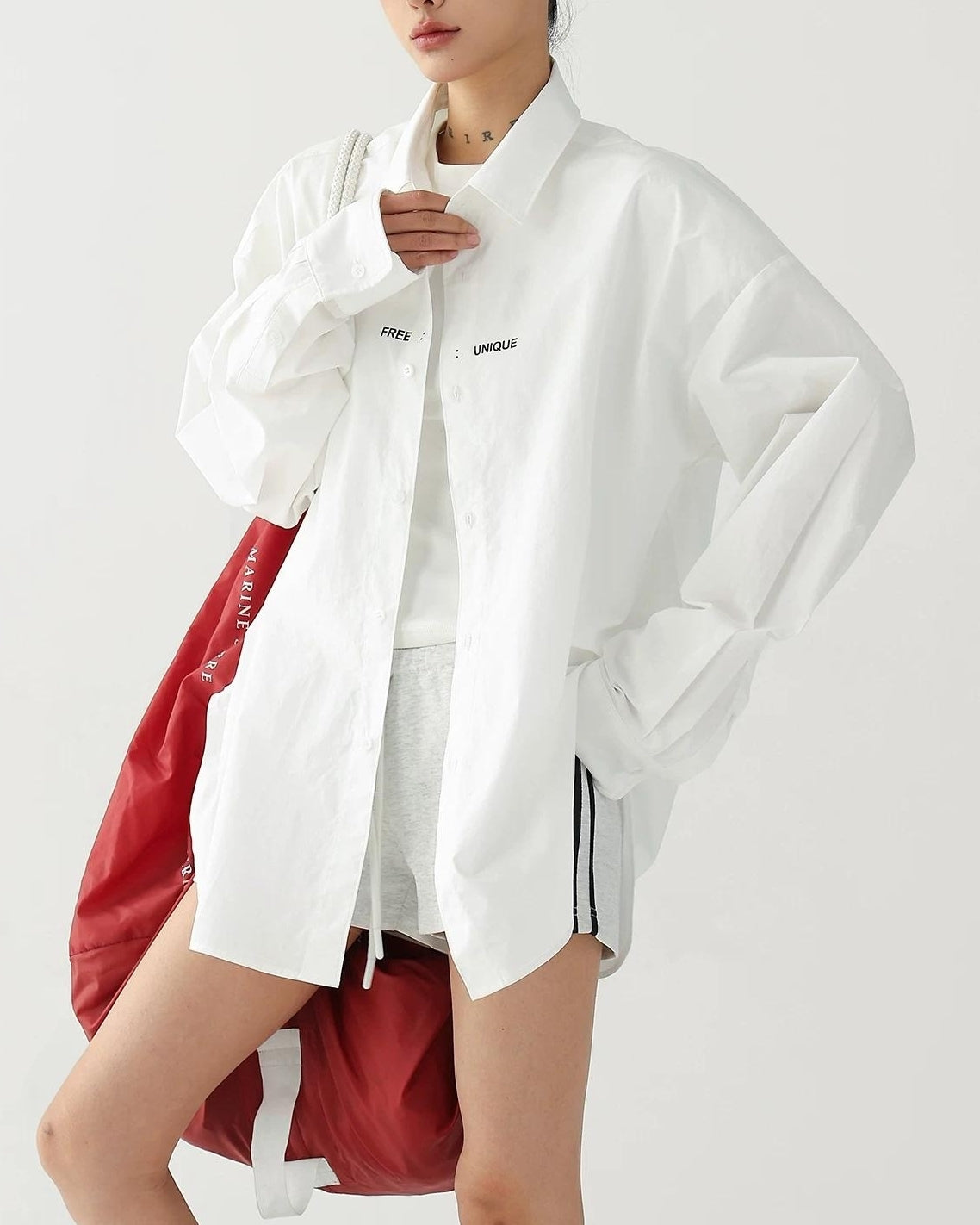 バックプリントロングスリーブシャツ SL852