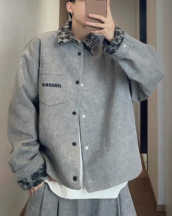 レオパード柄リバーシブルジャケット M036