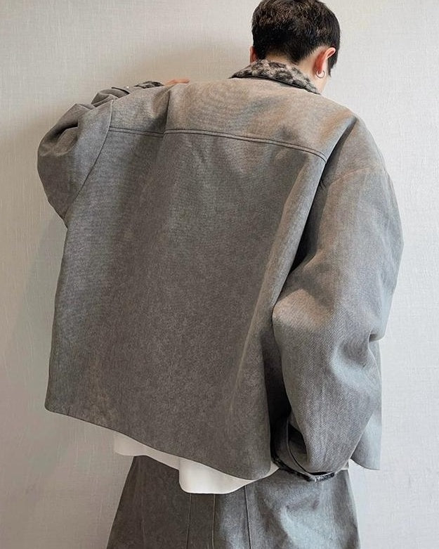 レオパード柄リバーシブルジャケット M036