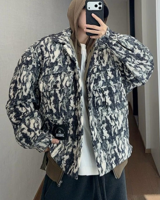 カモフラージュキルティングジャケット M037